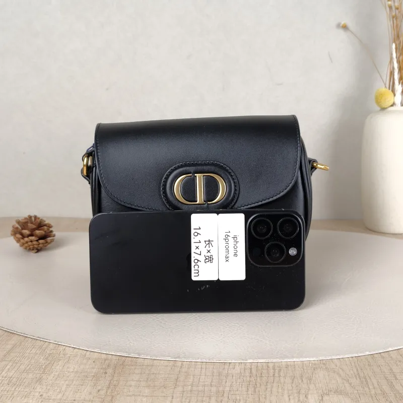 DIOR Crossbody Bag Bobby Black Calfskin Small18 × 5 × 14 cm — cover view 4 of 5
