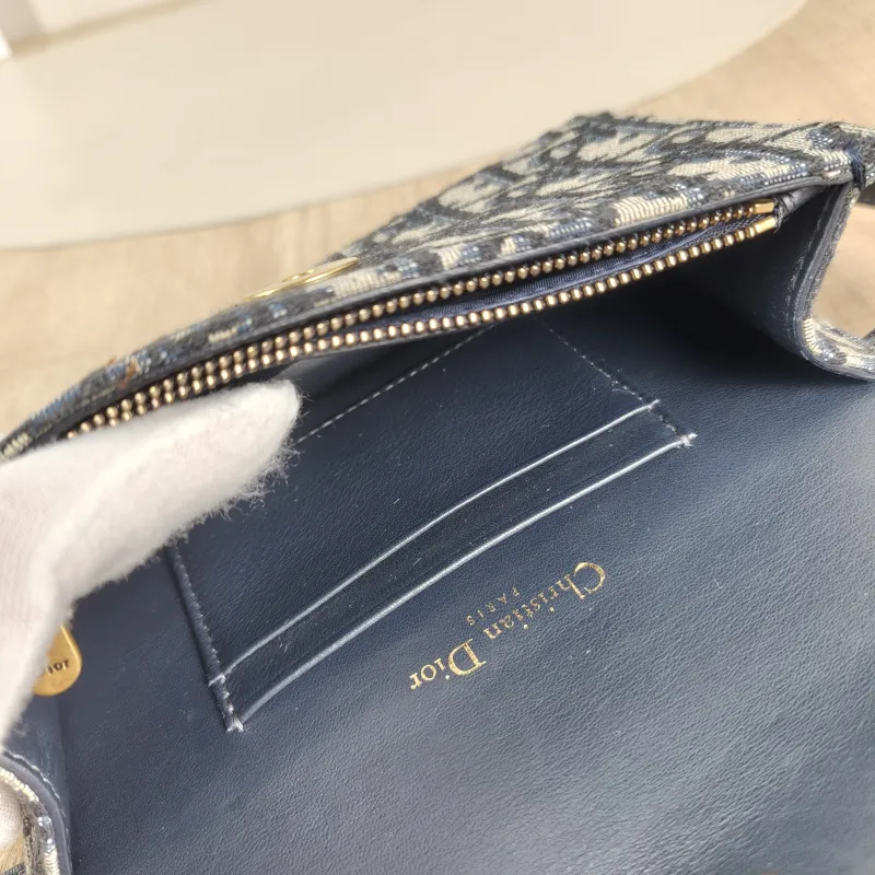 DIOR Belt Bag Saddle Belt Bag Blue Canvas One Size 17 × 3.5 × 10.5 cm — detail view 3 of 11