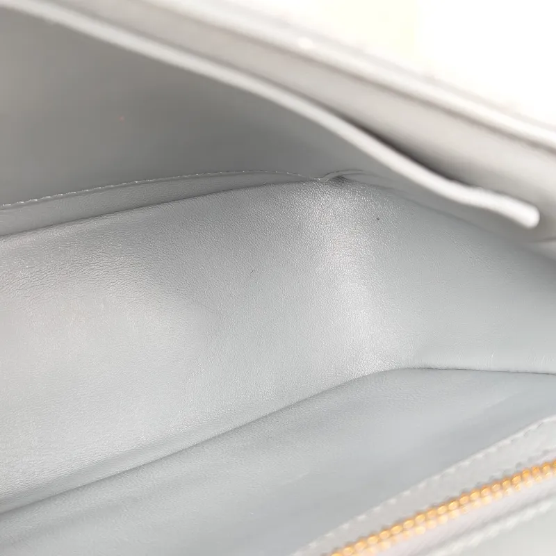 DIOR Crossbody Bag Caro Chain Bag Grey Calfskin Medium 25.5 × 9 × 15.5 cm — detail view 2 of 13