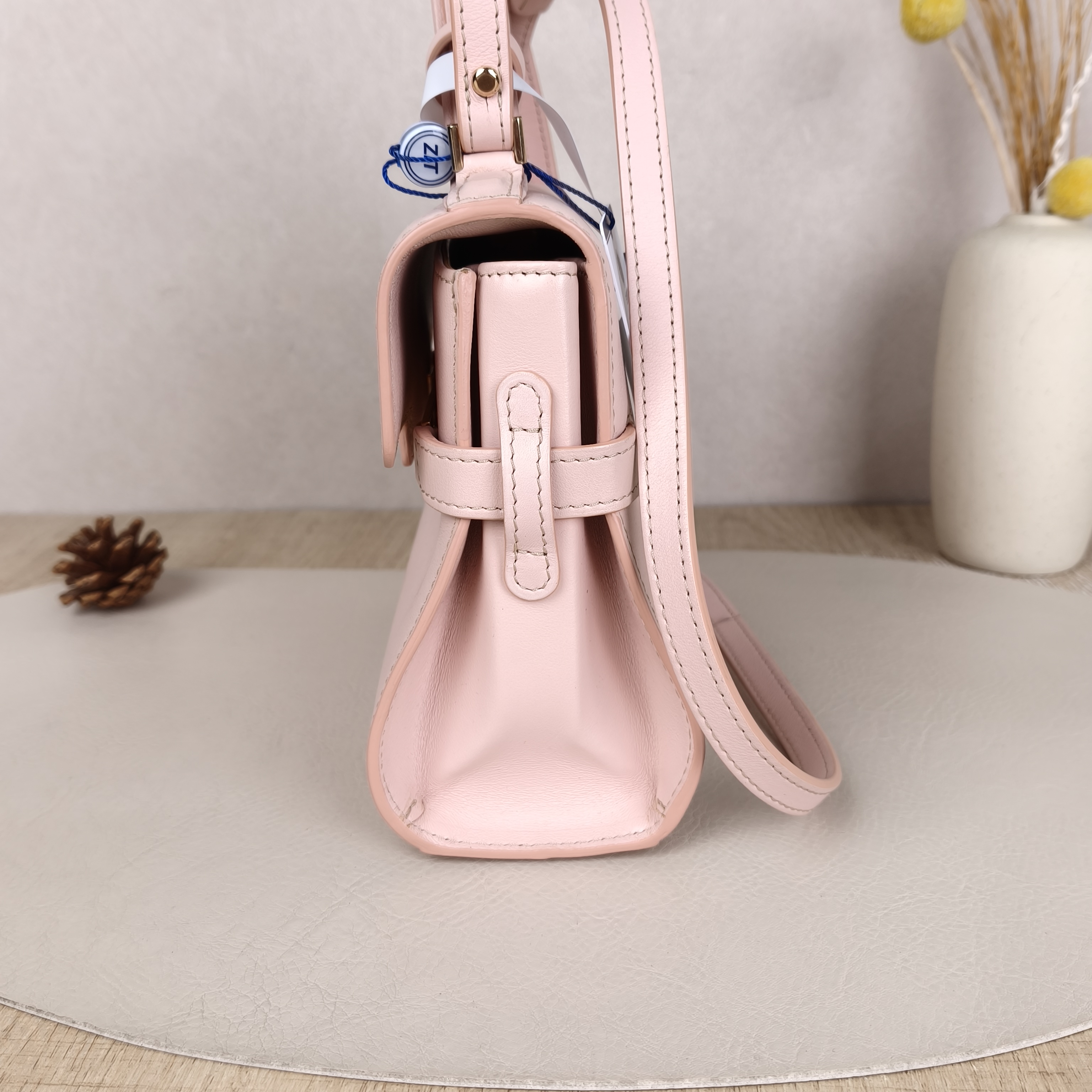 DELVAUX Top Handle Bag Tempete Top Handle Bag Pink Calfskin Small21.5 × 8.5 × 19.5 cm — cover view 6 of 8