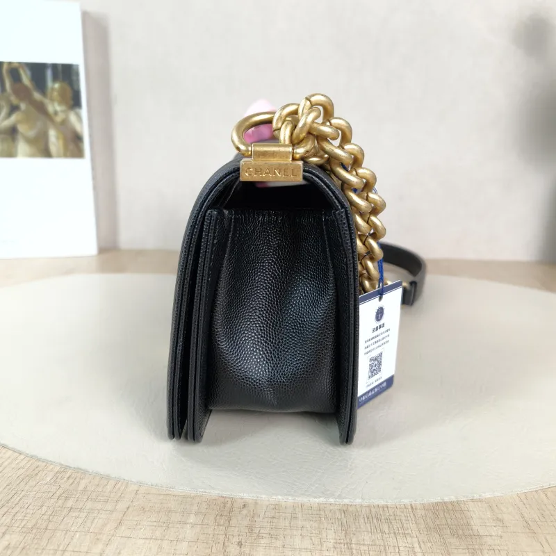 Chanel Crossbody Bag Le Boy​Black Grained Calfskin Small20.5 × 8.5 × 12 cm — detail view 6 of 13