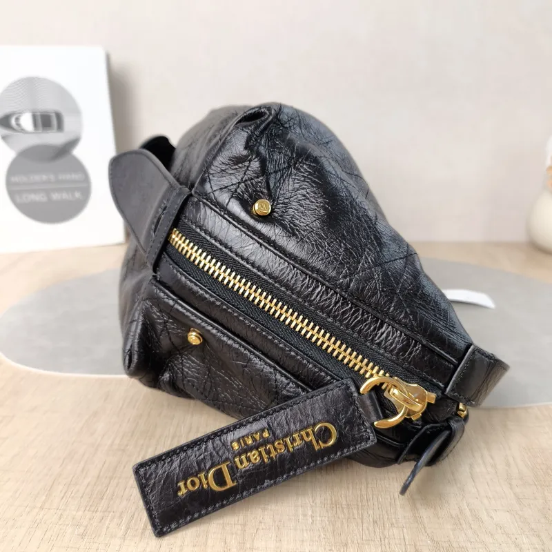 DIOR Shoulder Bag D-Journey Shoulder Bag Hobo Black Calfskin Small 25.5 × 14 × 14.5 cm — detail view 6 of 11