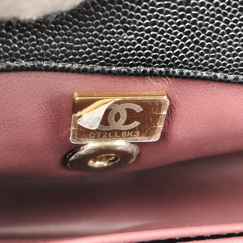 Chanel Top Handle Bag Coco Handle​ Black Grained Calfskin Small 24 × 10 × 14 cm — detail view 6 of 14