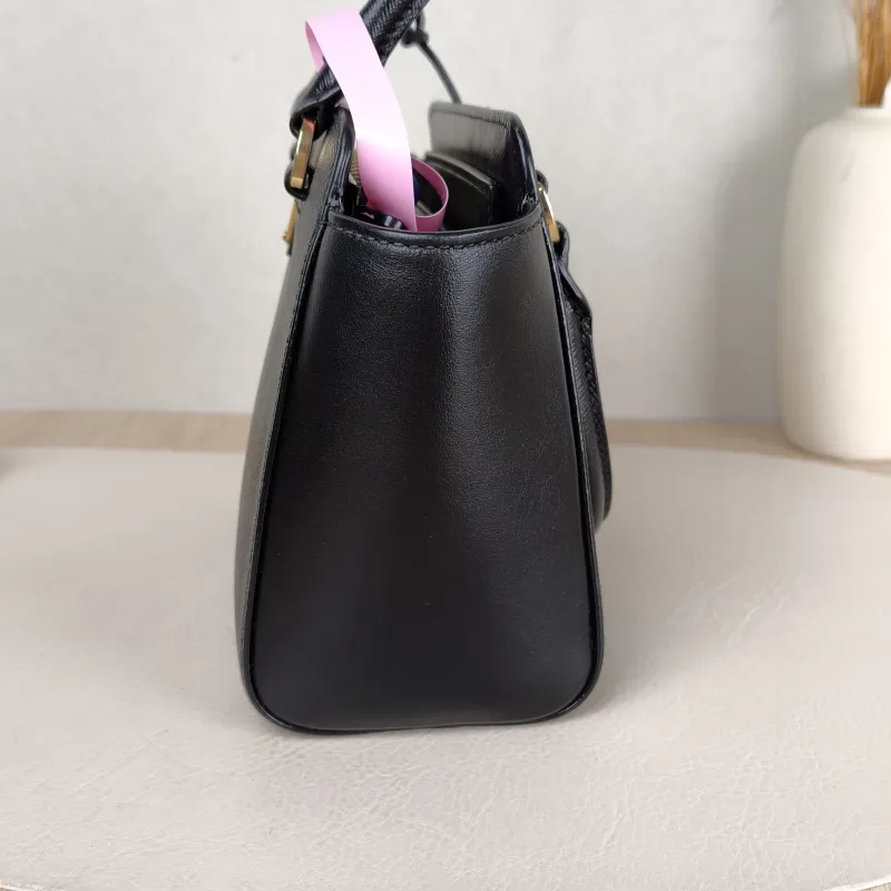 PRADA Top Handle Bag Tote Bag Black Calfskin Mini 18 × 9 × 15 cm — detail view 1 of 11