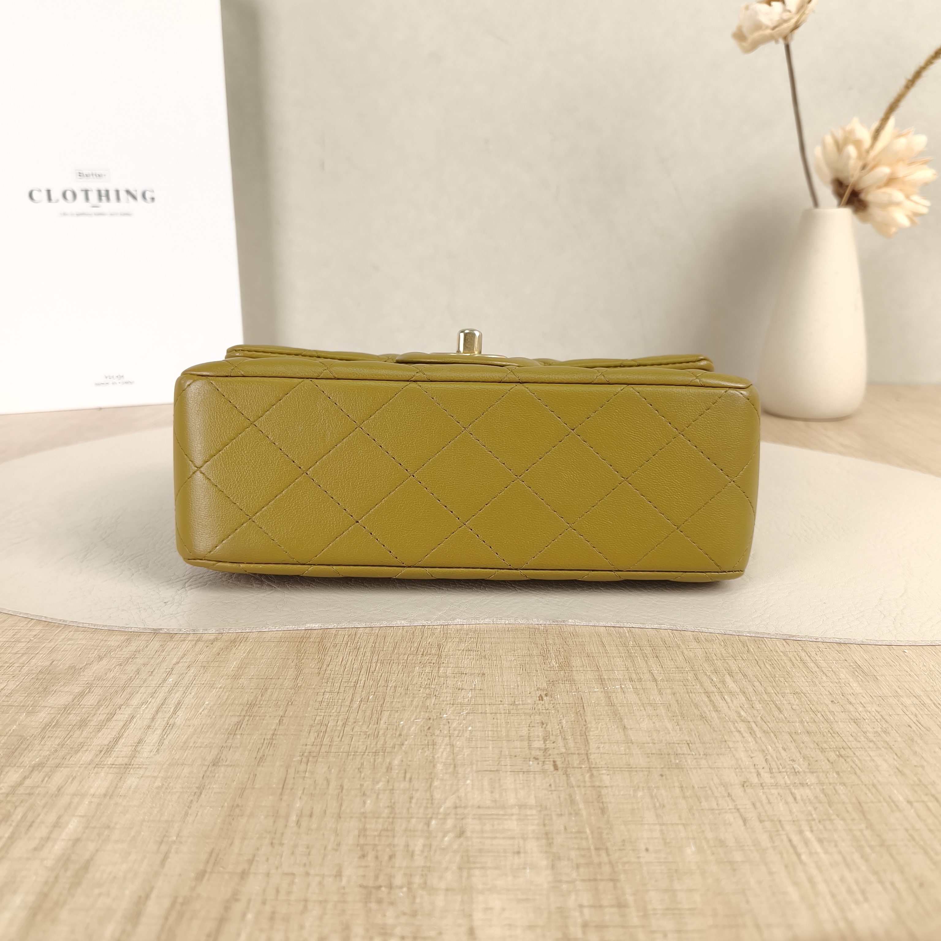 Chanel Crossbody Bag mini Yellow Lambskin mini20 × 6 × 12 cm — cover view 4 of 5