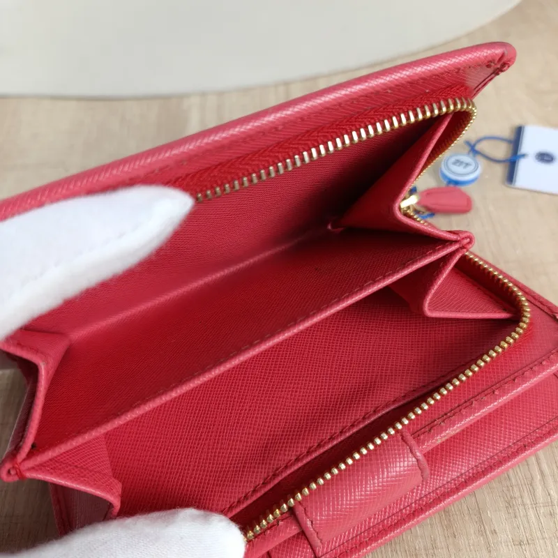 PRADA Wallet Edition Wallet Pink Calfskin One Size 14 × 3 × 9 cm — detail view 10 of 10