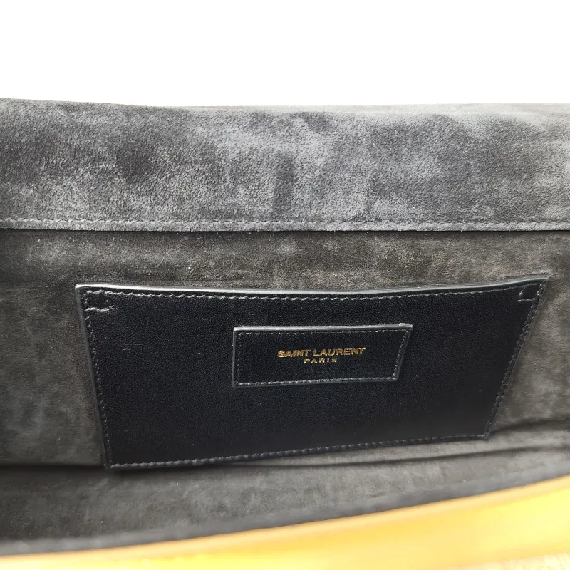 SAINT LAURENT Clutch Clutch Gold Calfskin 27 × 4 × 13 cm — detail view 7 of 12