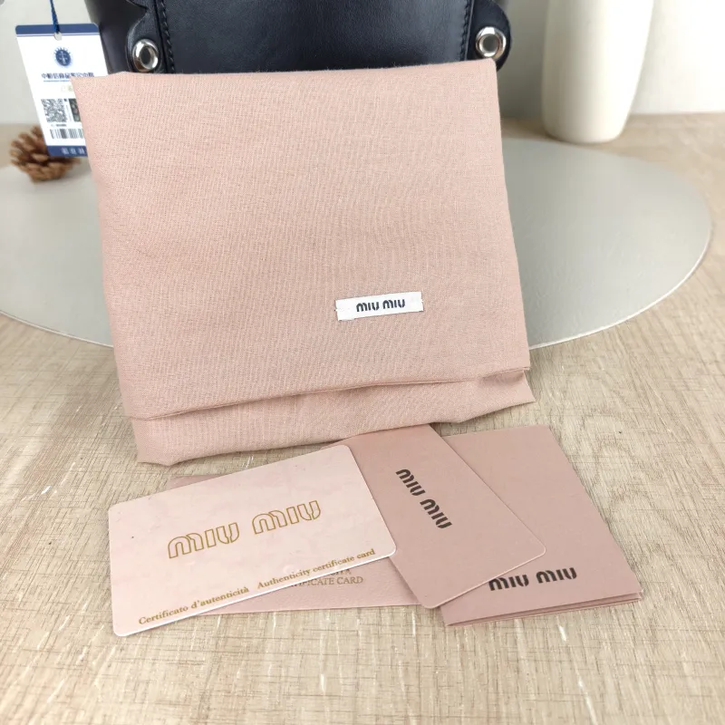 Miumiu Crossbody Baglogo Black Calfskin One Size15 × 15 × 21 cm — detail view 3 of 13