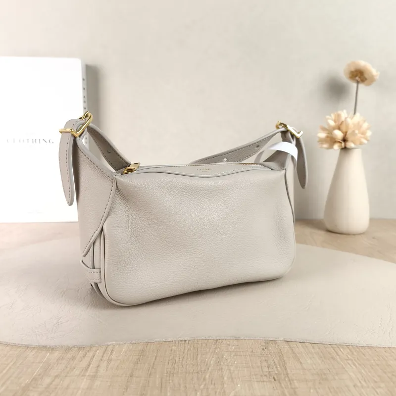 CELINE Shoulder Bag Romy Hobo Shoulder Bag White Calfskin Mini 19 × 5 × 14 cm — cover view 2 of 5