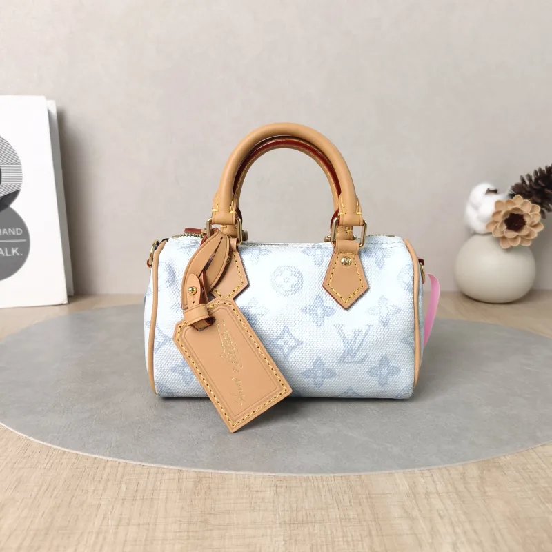 Louis Vuitton Crossbody Bag Speedy Nano Blue PV Cnano16 × 7.5 × 10 cm — cover view 1 of 5