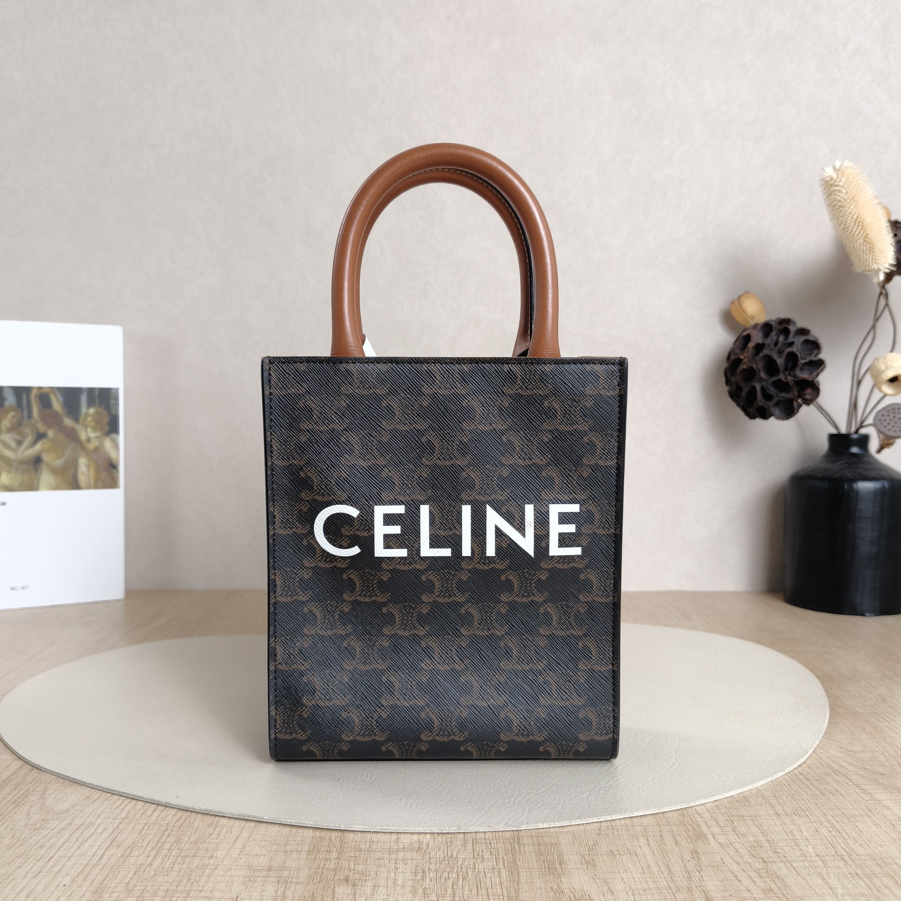 CELINE Crossbody Bag CABAS Mini Monogram PV Cmini17 × 4 × 20.5 cm
