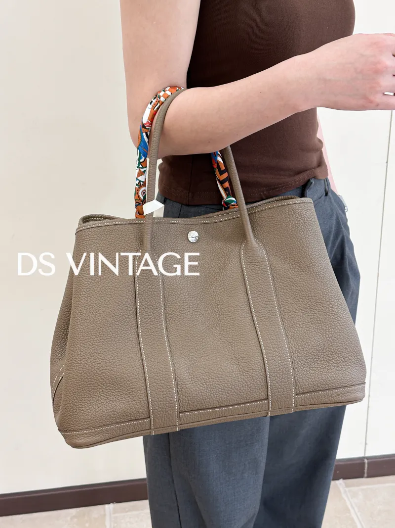 Hermès Top Handle Bag Garden Party 36 36 Negonda Calfskin Large 36 × 17 × 26 cm U — on-model view 2 of 3