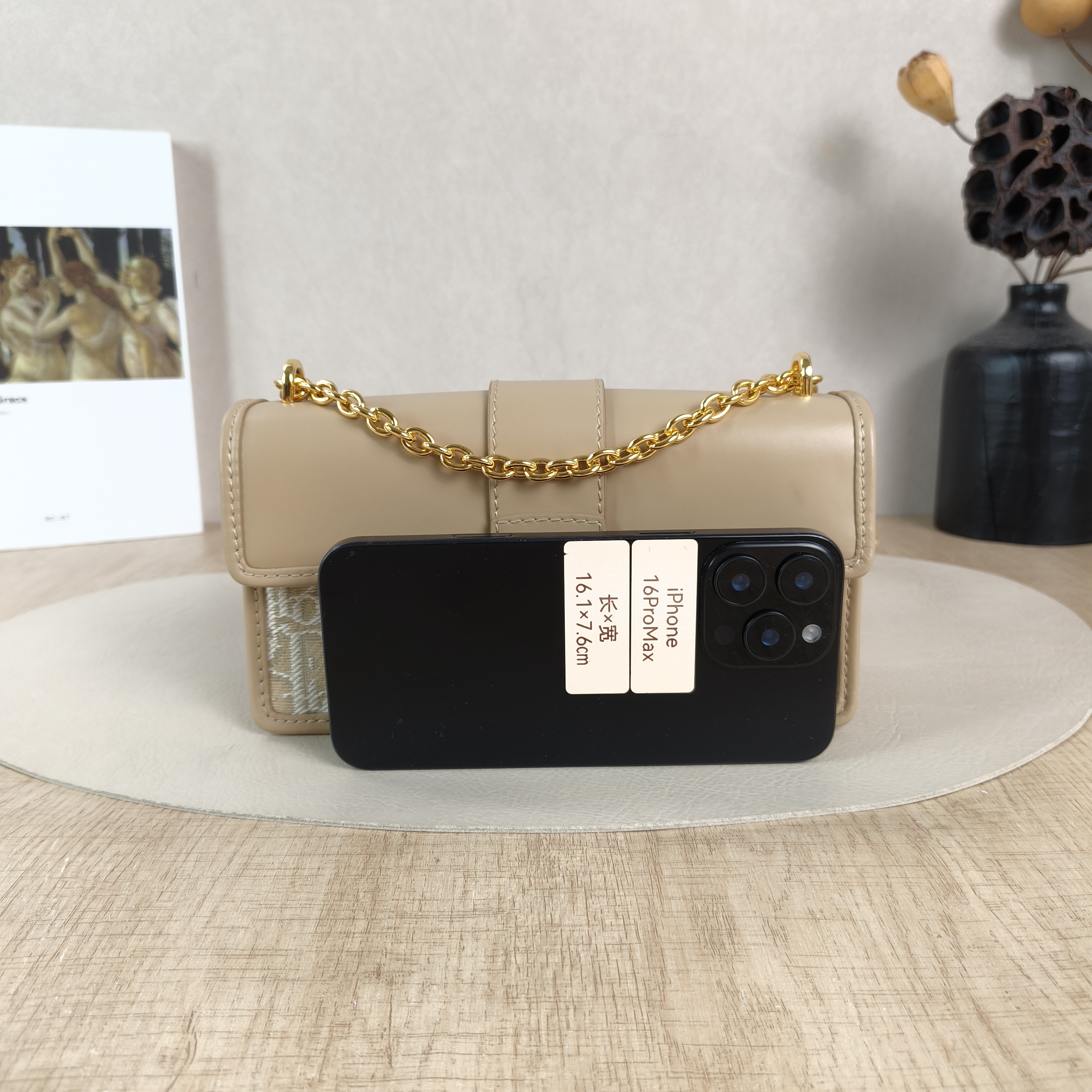 DIOR Crossbody Bag30 Montaigne East-West 30 Calfskin,Canvas Small21 × 6 × 12 cm — cover view 6 of 6
