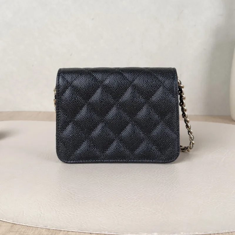 Chanel Crossbody Bag Crossbody Bag Black Grained Calfskin One Size 13 × 4 × 10 cm — cover view 4 of 5