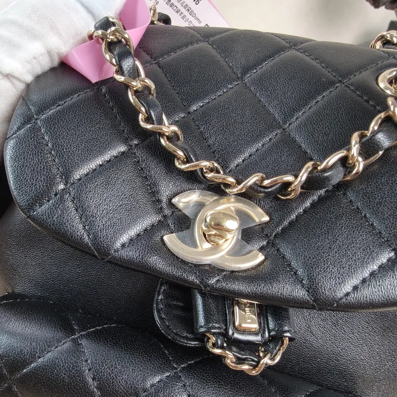 Chanel Backpack Duma Black Lambskin Small18 × 9.5 × 19 cm — detail view 6 of 11