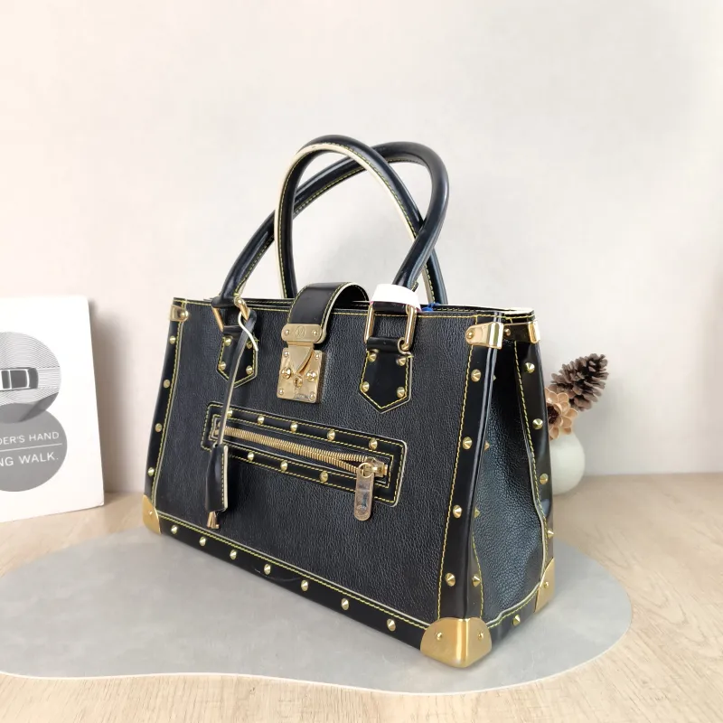 Louis Vuitton Top Handle Bag Suhali Vintage Black Lambskin One Size 36 × 12 × 22 cm — cover view 4 of 5