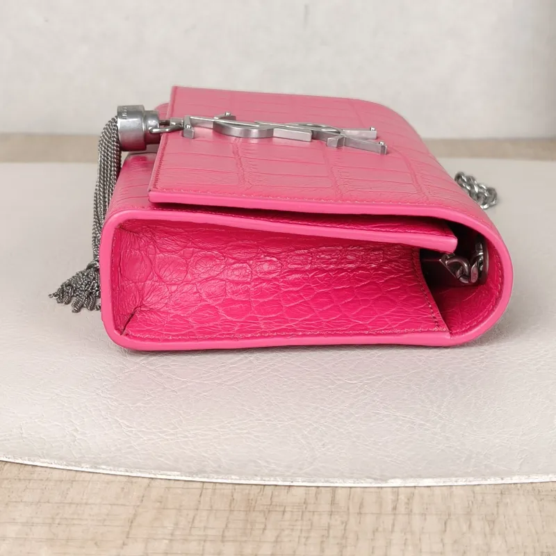 SAINT LAURENT Crossbody Bag KATE Red Calfskin Mini17 × 5 × 11.5 cm — detail view 6 of 12