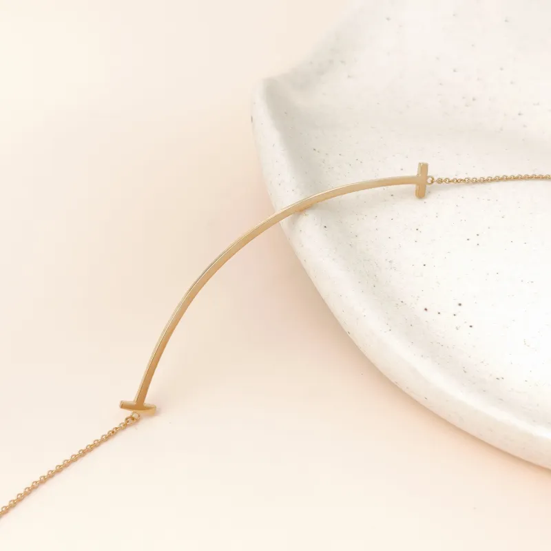 Tiffany&Co. Necklace T Collection Large Smile Necklace Yellow Gold Yellow Gold 18KY ellow Gold Large 45cm — cover view 4 of 11