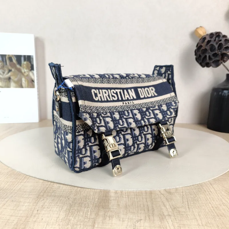DIOR Crossbody Bag camp Messenger Bag Blue Canvas Small 23 × 8 × 15 cm — cover view 2 of 5
