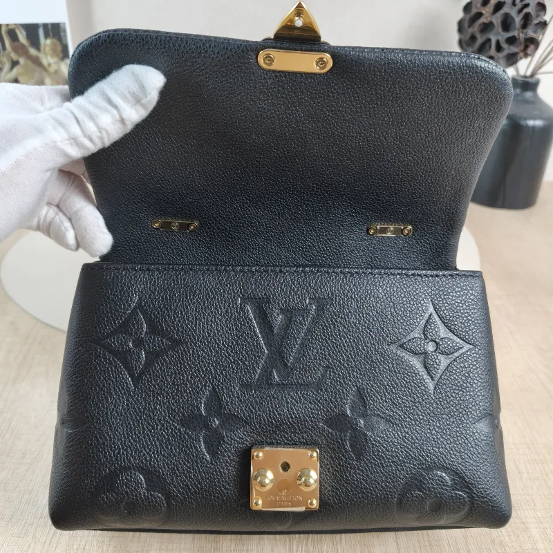 Louis Vuitton Crossbody Bag MADELEINE Black Empreinte Embossed Calfskin BB 24 × 8.5 × 17 cm — detail view 9 of 15