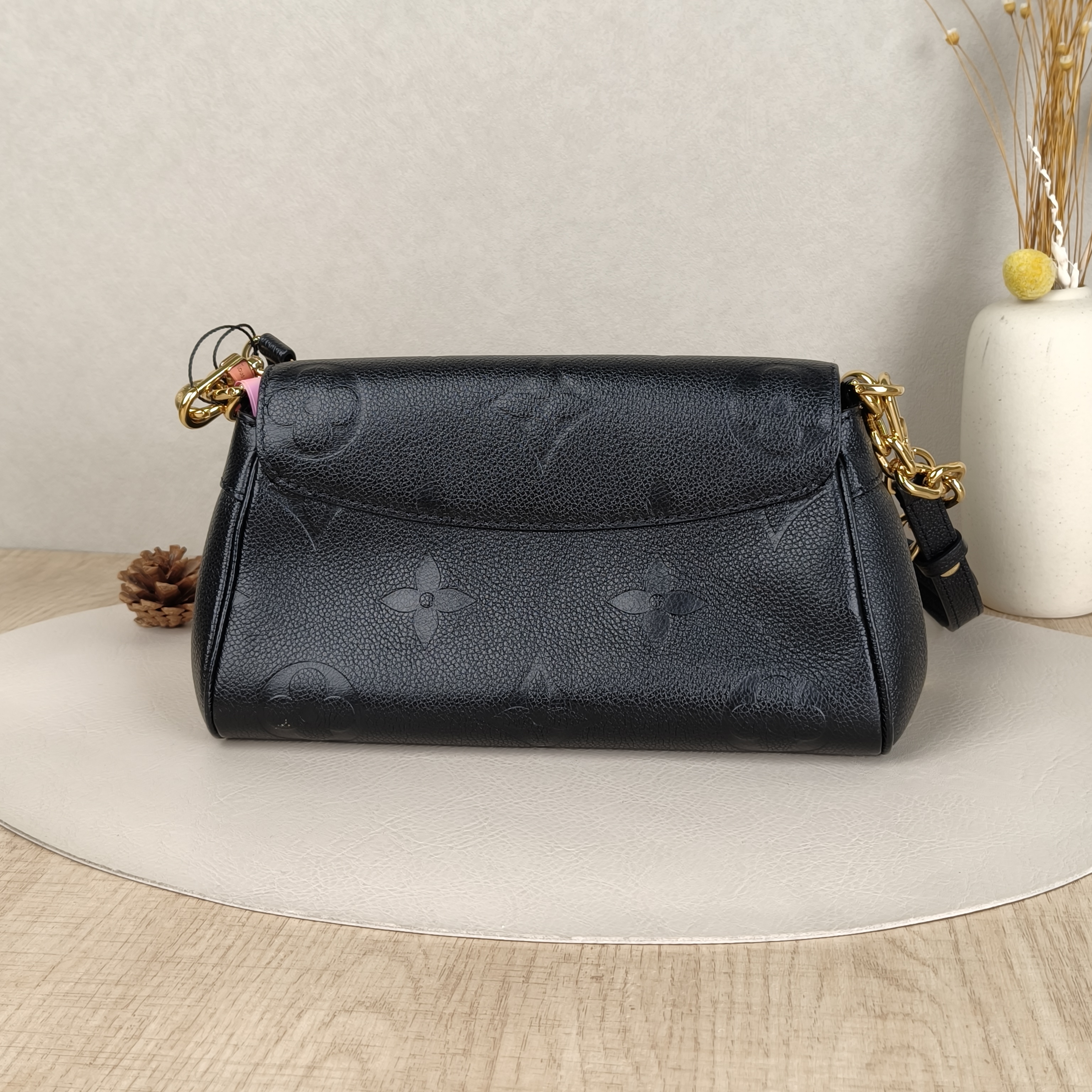 Louis Vuitton Crossbody Bag Favorite Black Monogram Empreinte Embossed Calfskin Medium24 × 9 × 14 cm — cover view 3 of 9