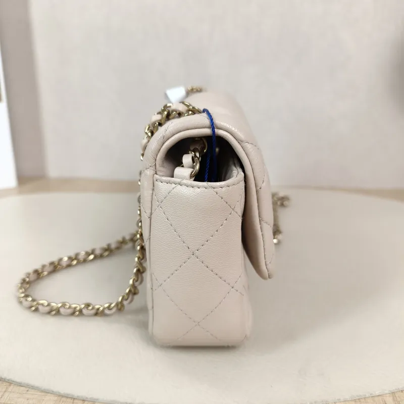 Chanel Crossbody Bag Classic Flap Large Mini CF Mini Collection Crossbody Bag Pink Lambskinmini18 × 5 × 12 cm — detail view 9 of 13