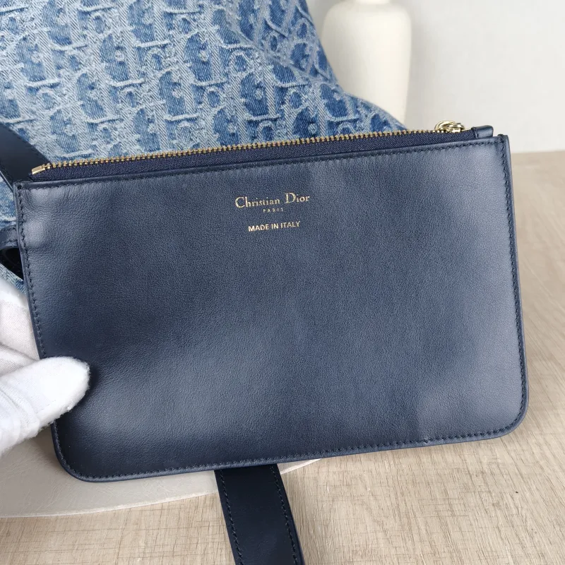 DIOR Top Handle Bag TOUJOURS Blue Medium28.5 × 17 × 21.5 cm — detail view 6 of 12