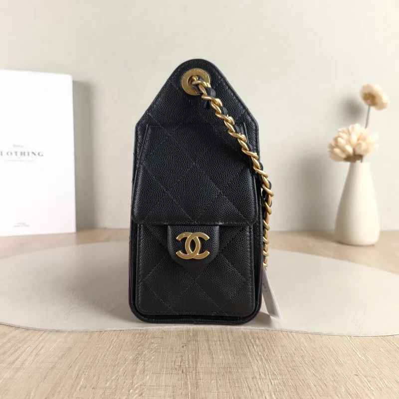 Chanel Shoulder Bag 25Bag Black Grained Calfskin Mini 20 × 12.5 × 22 cm — detail view 2 of 12