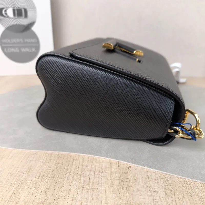 Louis Vuitton Crossbody Bag Twist Black Epi Embossed Calfskin Medium 23 × 9.5 × 17 cm — detail view 9 of 15