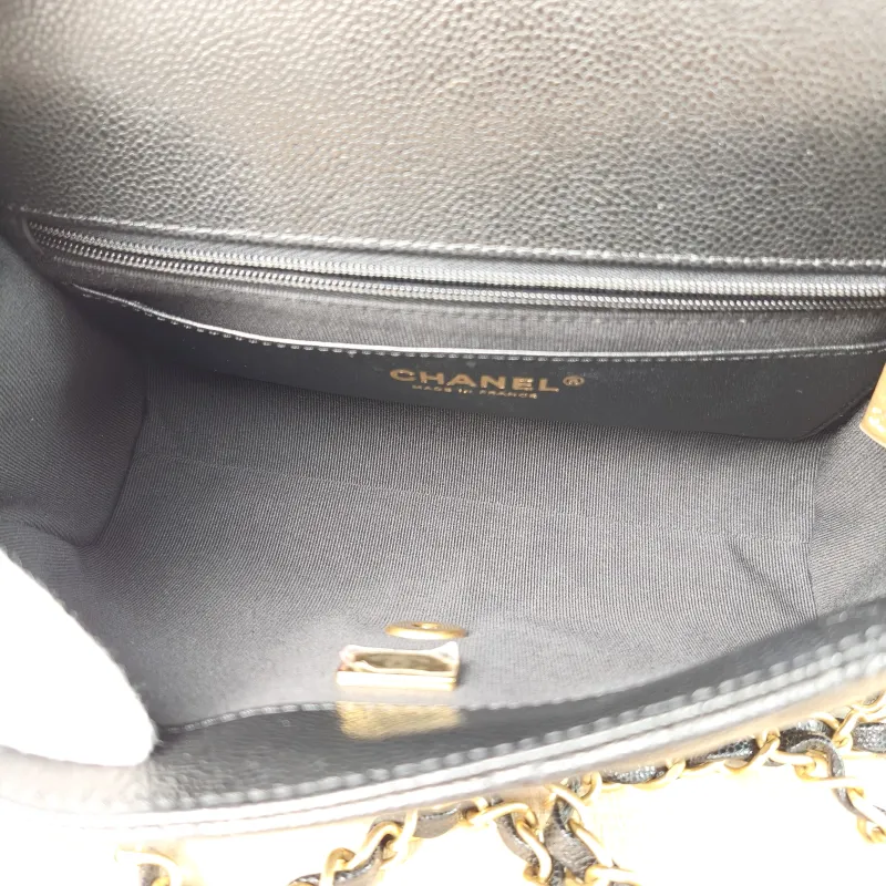 Chanel Crossbody Bag25p Black Grained Calfskin Small22 × 6.5 × 14 cm — detail view 1 of 12