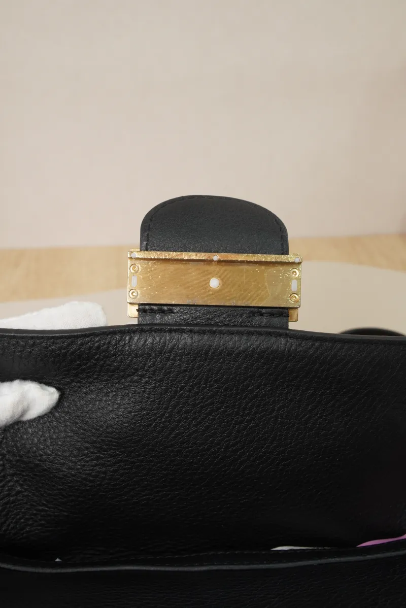 Louis Vuitton Dauphine Soft Medium Black Calfskin Microchip Edition · 24 × 9 × 17 cm — detail view 13 of 19