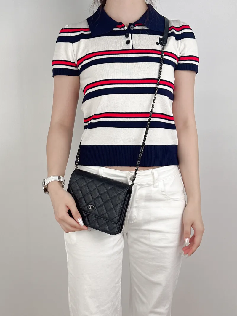 Chanel Crossbody Bag woc Crossbody Bag Grained Calfskin 17 × 4 × 14 cm — on-model view 1 of 2