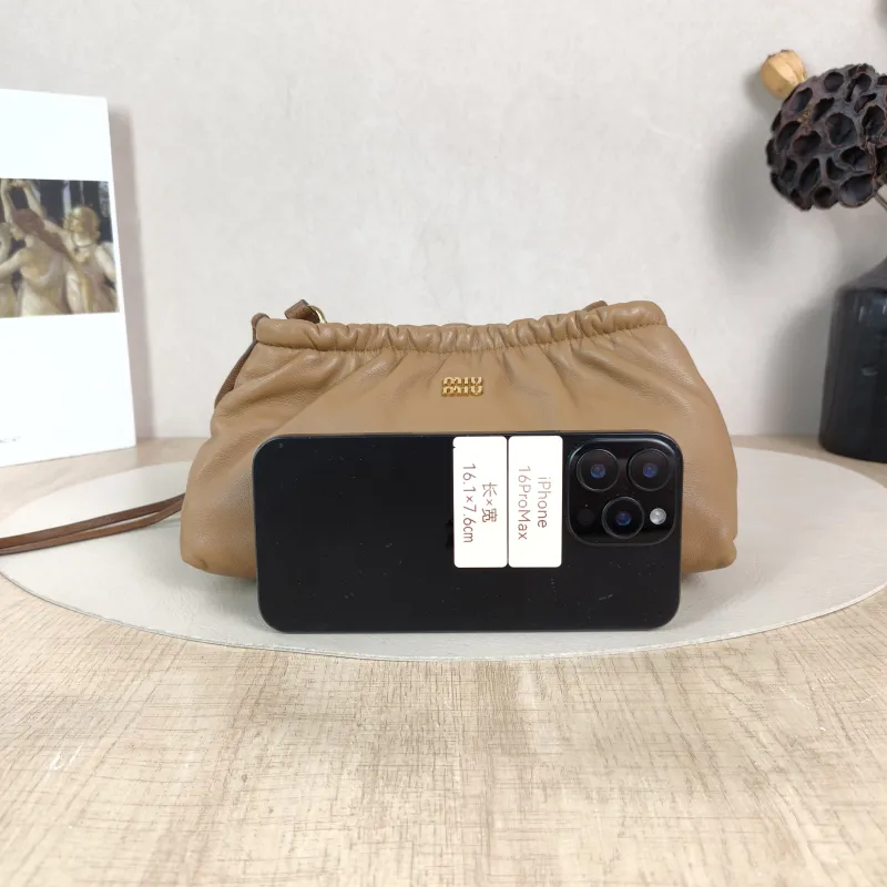 Miumiu Shoulder Bag Aventure Shoulder Bag Caramel Lambskin 22 × 9 × 11 cm — cover view 6 of 6