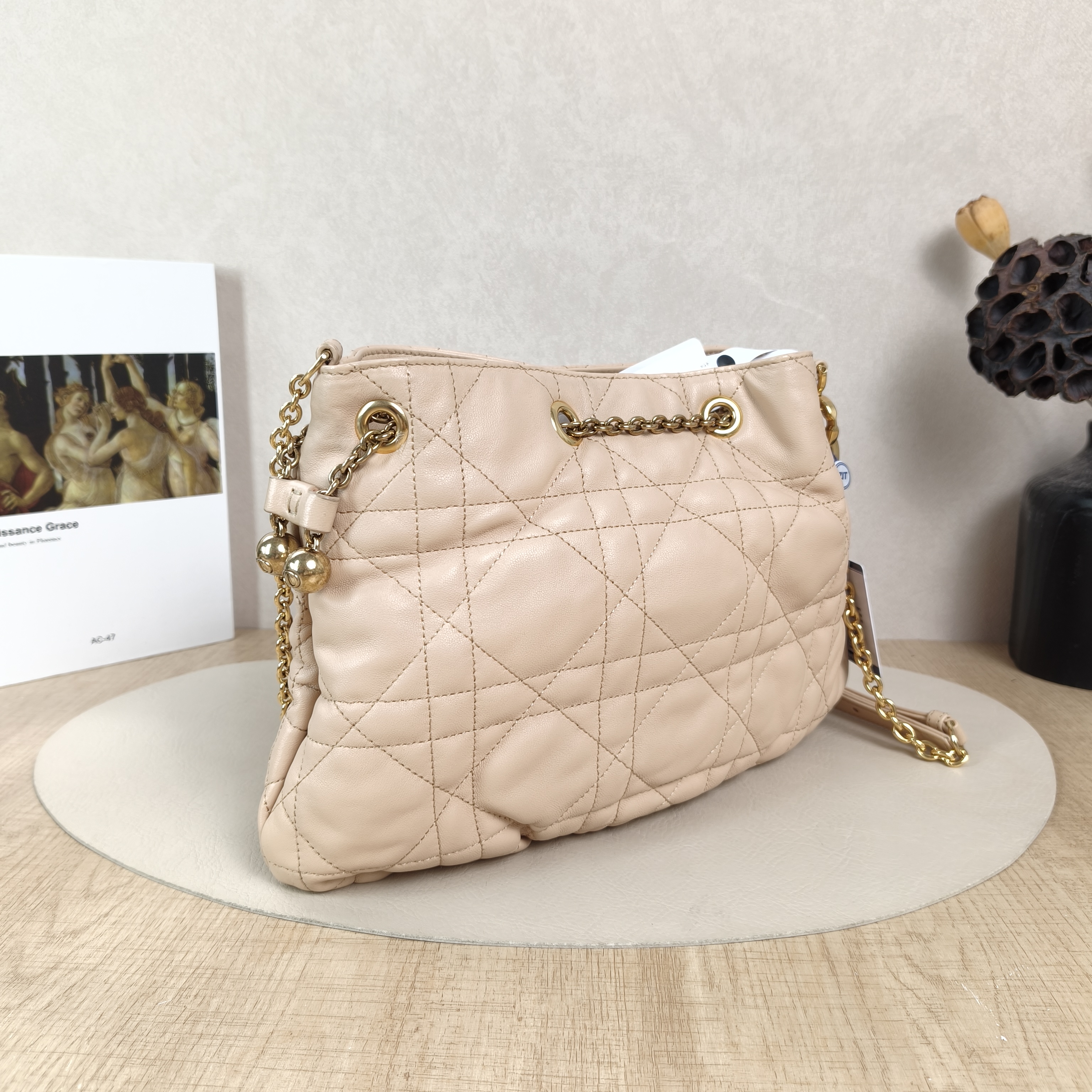 DIOR Shoulder Bag Ammi Beige Lambskin Medium31 × 13 × 18 cm — cover view 4 of 5