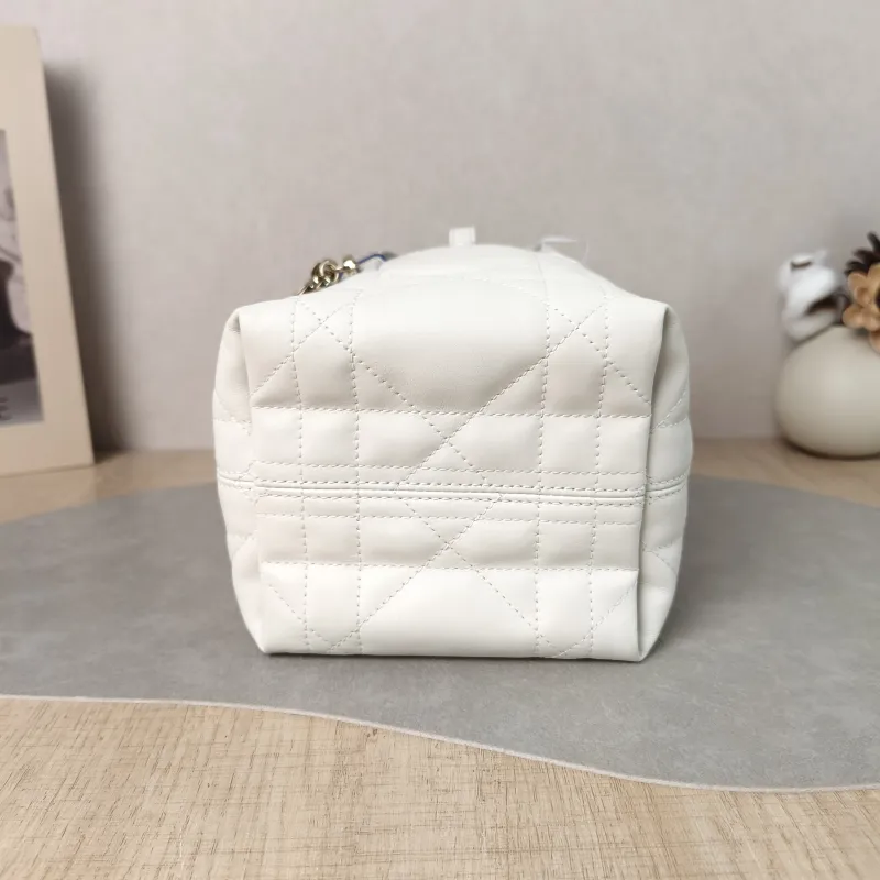 DIOR Shoulder Bag TOUJOURS Edition White Calfskin Mini 13 × 12 × 15 cm — cover view 4 of 6