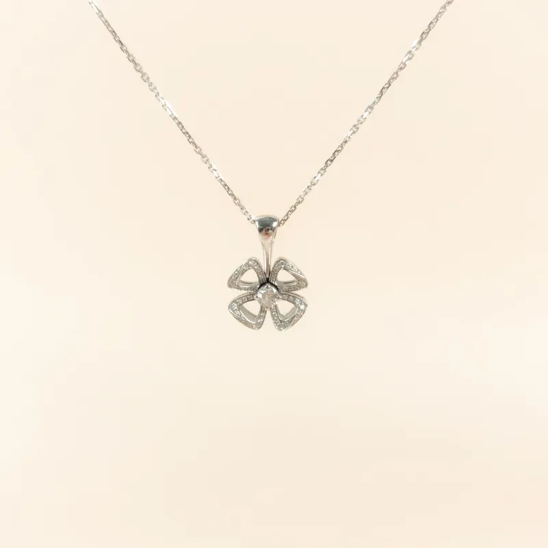 Bvlgari Necklace Fiorever White Gold Diamond18KW hite Gold One Size44cm