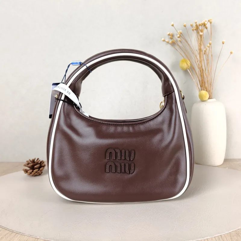 Miumiu Shoulder Bag Wander Hobo Calfskin Small 20 × 6 × 17 cm