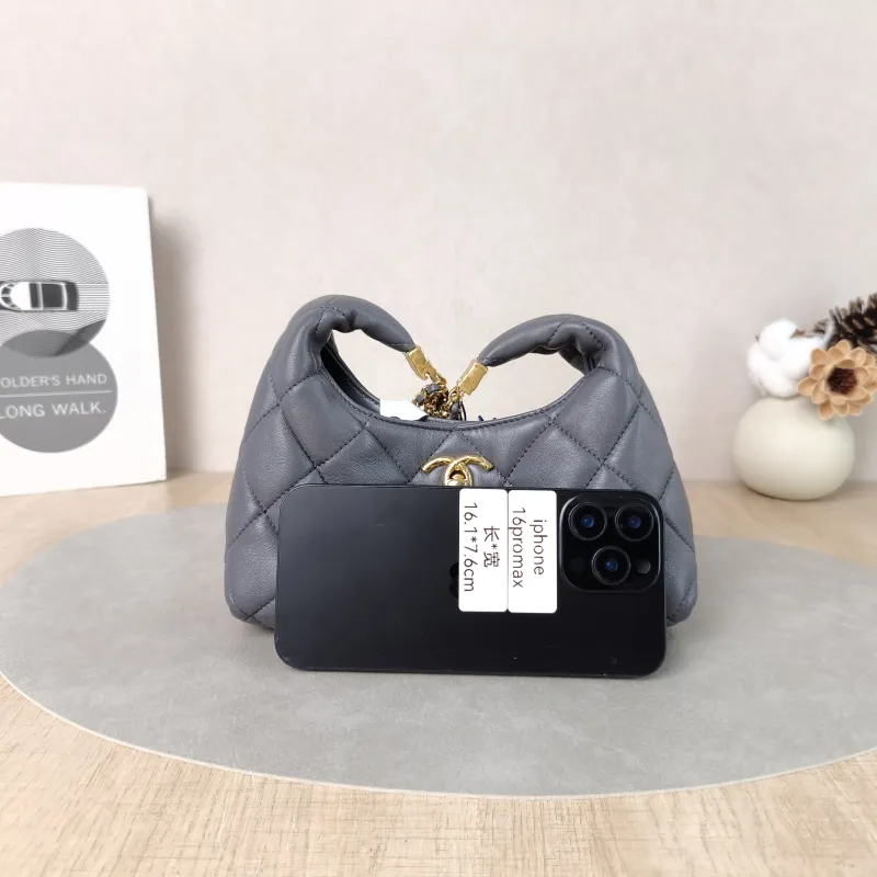 Chanel Crossbody Bag24a hobo Top Handle Crossbody Bag Grey Lambskinmini20.5 × 7 × 20 cm — cover view 4 of 5