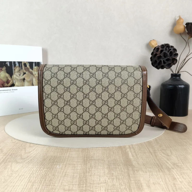 GUCCI Shoulder Bag Horsebit 1955 Horsebit Medium Monogram PVC Medium25 × 8 × 18 cm — cover view 2 of 5