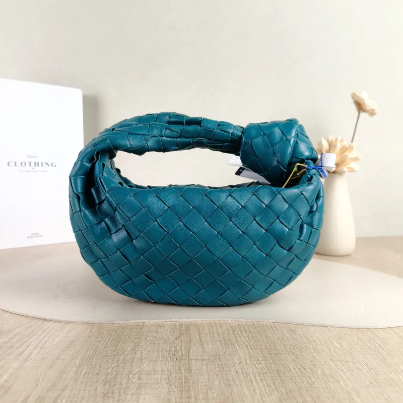 Bottega Veneta Top Handle Bag Jodie Blue Lambskin Mini 28 × 8 × 23 cm — cover view 5 of 5