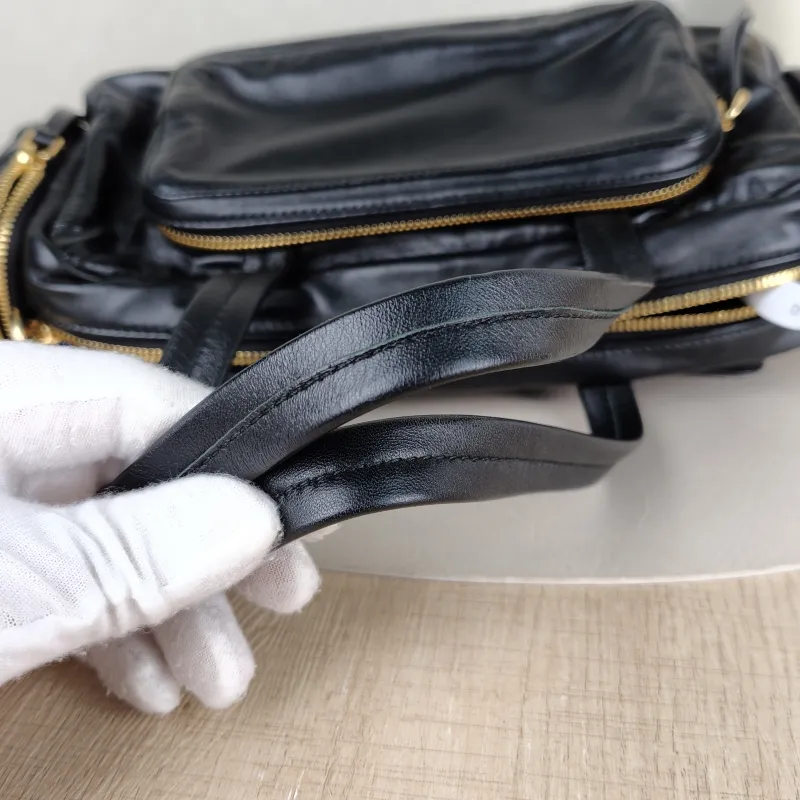 Miumiu Top Handle Bag Pocket Top Handle Bag Black Lambskin 32 × 12 × 13 cm — detail view 5 of 15