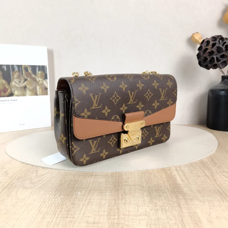Louis Vuitton Crossbody Bag Marceau Chain Bag Caramel PVC · Calfskin One Size24.5 × 6.5 × 15 cm — cover view 6 of 6