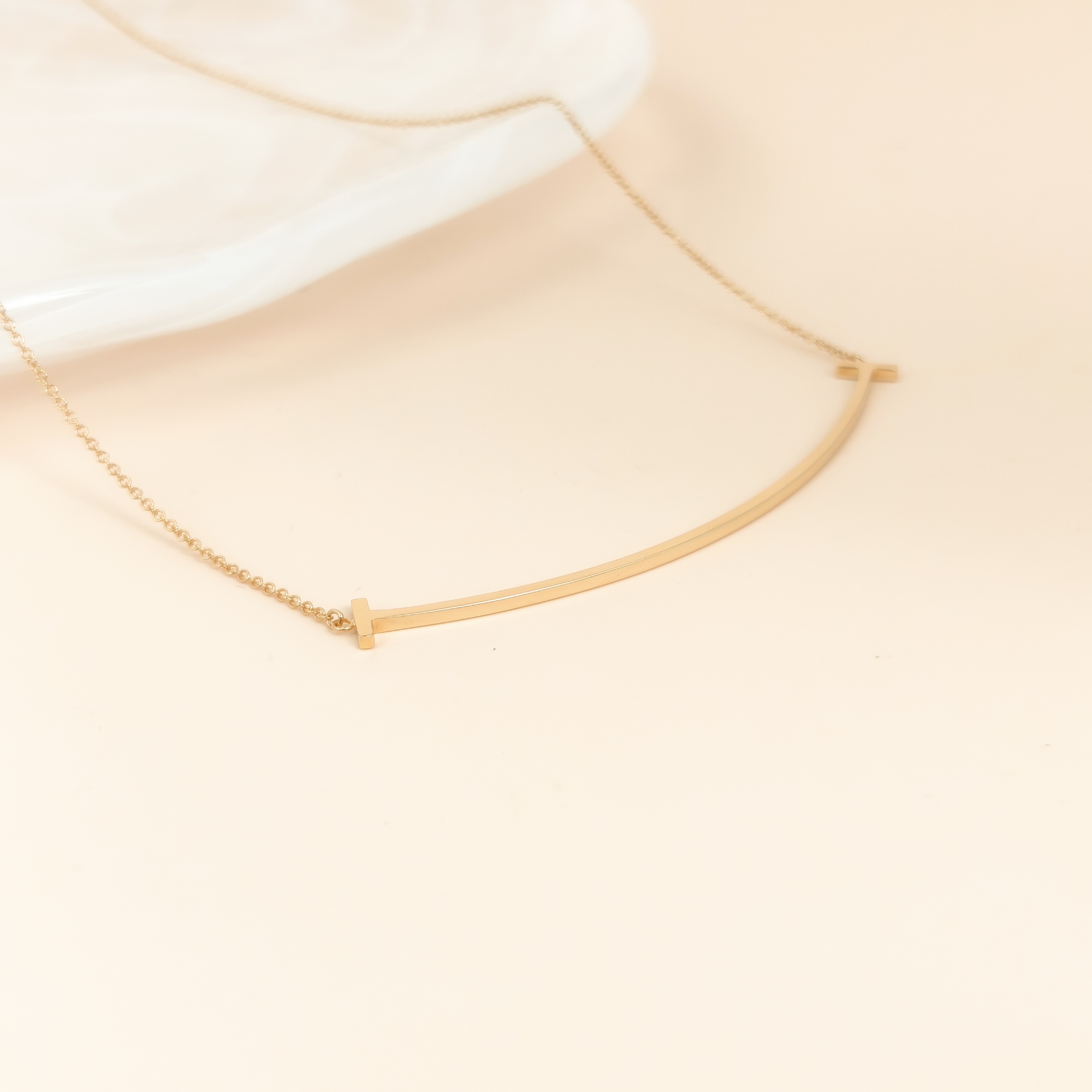 Tiffany&Co. Necklace T Collection Large Smile Necklace Yellow Gold Yellow Gold 18KY ellow Gold Large45cm — cover view 3 of 7