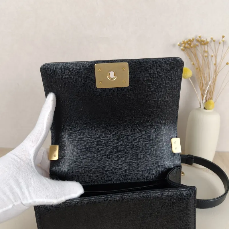 Chanel Crossbody Bag Le Boy​Black Grained Calfskin Small20.5 × 8.5 × 12 cm — detail view 5 of 11