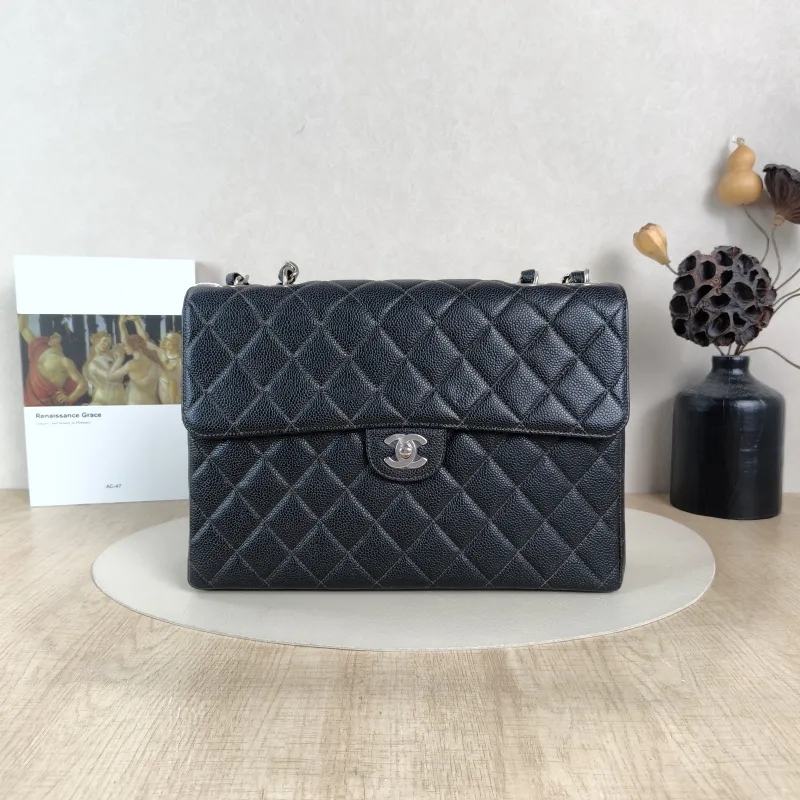 Chanel Crossbody Bagcf Collection Crossbody Bag Black Calfskin One Size30 × 8 × 21.5 cm