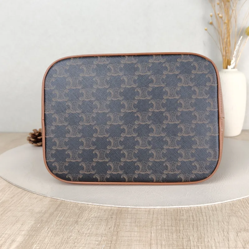 CELINE Crossbody Bag Triomphe Bucket Bag Monogram PVC Medium 24 × 18 × 27 cm — cover view 4 of 5