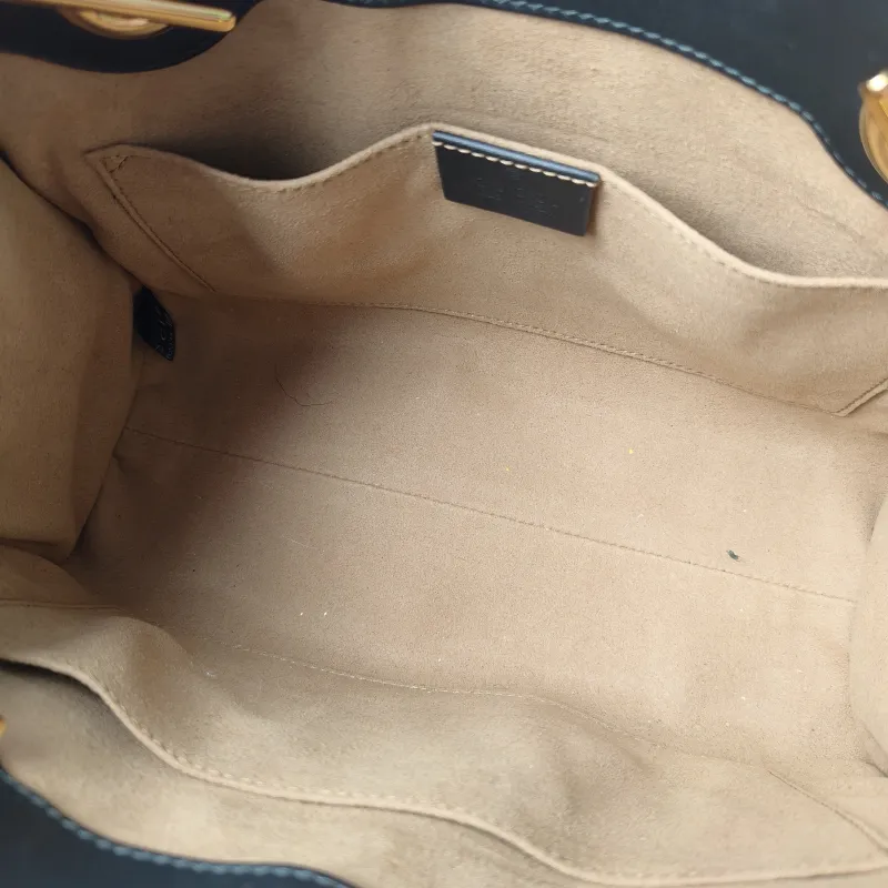 GUCCI Shoulder Bag Padlock Tote Black Monogram PVC Medium26 × 10 × 18 cm — detail view 10 of 12