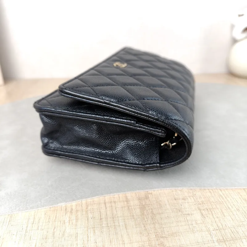 Chanel Crossbody Bag Classic Flap WOC CF WOCWOC Bag Black Grained Calfskin Mini 19.2 × 3.5 × 12.3 cm 29 — detail view 4 of 13