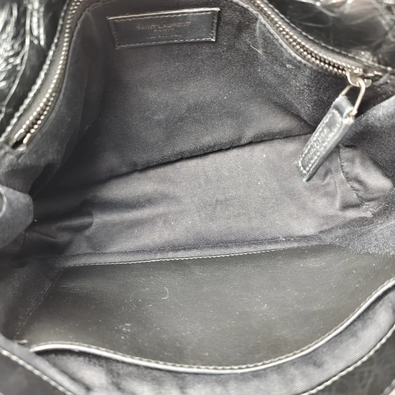 SAINT LAURENT Crossbody Bag Niki D Waxed Leather Calfskin Medium 28 × 8.5 × 20 cm — detail view 9 of 16