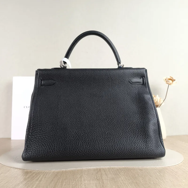 Hermès Crossbody Bag kelly 35 Black Togo Calfskin One Size 35 × 12 × 24 cm M Conditioned — cover view 3 of 5
